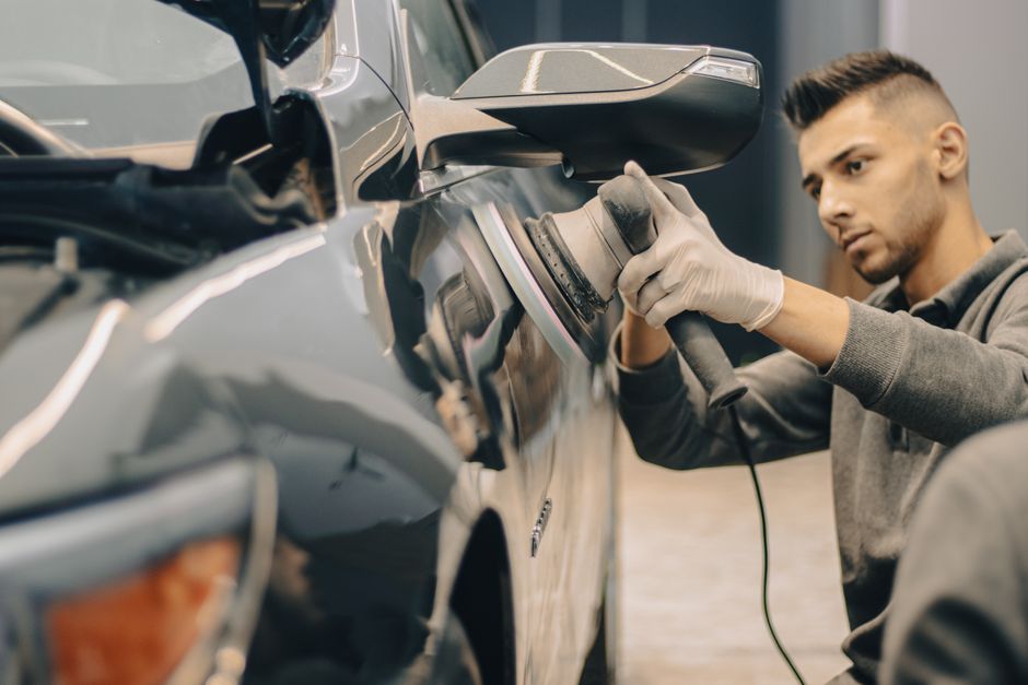 Professional paint correction technique including buffing and polishing
